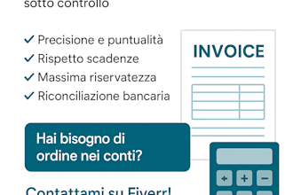 servizio di prima nota e gestione fatture riconciliazione bancaria