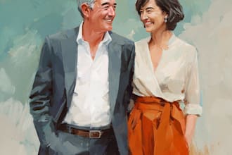make watercolor family portrait wedding portrait