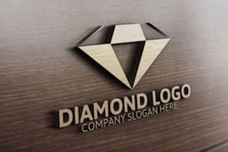 design a vintage diamond logo for your luxury brand