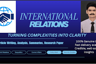 write reserach based articles on ir, geopolitics and current affairs