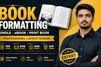 do book formatting, kindle ebook formatting, book layout design