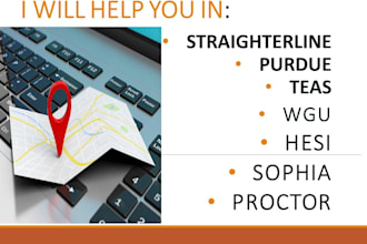 help with sophia, wgu, hesi class, studycom,umpi,snhu and straighterline course