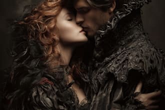 do steamy romance book cover design dark fantasy romance book cover illustration