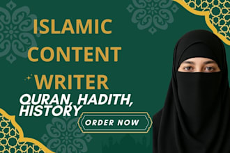 write unique, authentic and engaging islamic articles and blogs