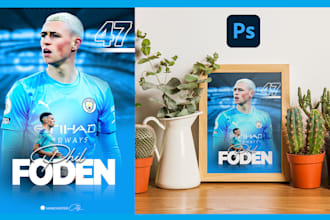 design flyers, posters and sports graphics for football