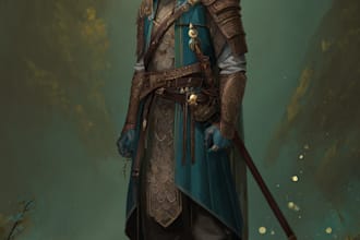 make a full color dnd character illustration