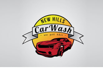 design motivation classic car wash logo