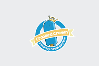 design elegant amazing crooked crown logo