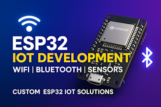 develop and program your esp32 iot project with wifi, bluetooth, and sensors