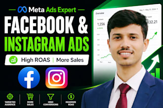 create high converting facebook and instagram ads campaign as meta ad expert