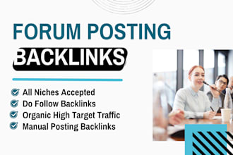 do arabic, german, italian forum posting , italy backlinks