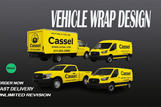 design a creative wrap for your van, car, bus, truck etc