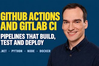 set up github actions or gitlab ci to build test and deploy your app