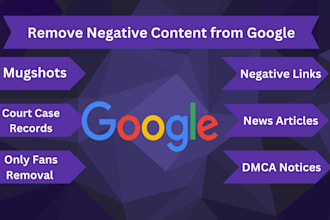 remove article mugshots news delete negative links cases arrest record on google