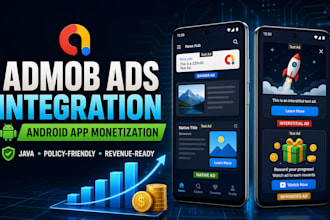 integrate admob banner, interstitial, rewarded, and native ads into android