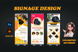 design modern billboard, signage, street sign, large banner