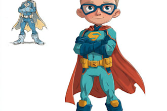 create superhero cartoon character for you