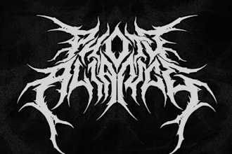 create a gore themed grindcore metal logo design