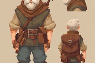 draw 2d game character illustration