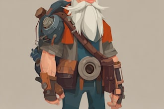 draw 2d game character illustration