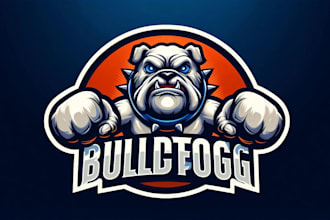 do modern bulldog fight logo with t shirt for your business