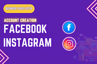 create facebook and instagram page and account setup