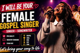soulful female gospel singer choir harmony christian gospel singer recreate song