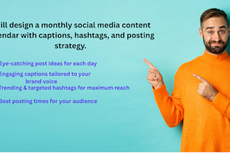 design a monthly social media content calendar