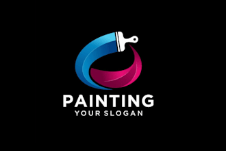draw construction property and painting logo design