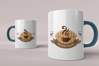 create unique coffee logo or coffee shop design