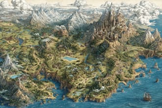 make map illustration map desig fantasy map