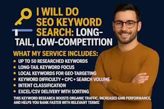do SEO keyword search long tail and low competition