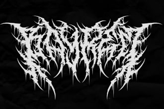 create a gothic style doom metal logo