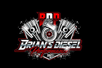 high quality and beautiful diesel repair logo design