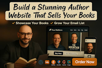 design book author website SEO author website ebook website business website wix