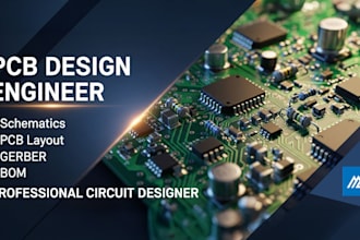 design pcb layout, schematic design, and gerber files