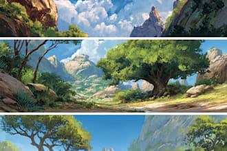 draw a fantasy art pixel art scene or background environment art for you