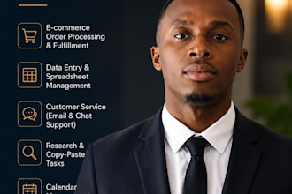 be your virtual assistant, customer support and data entry specialist