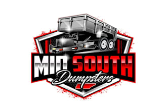 quality and beautiful dumpster logo design