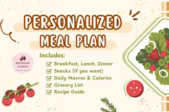 create personalized meal plans for you