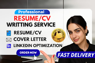 write professional ats friendly resume, cover letter and linkedin optimization