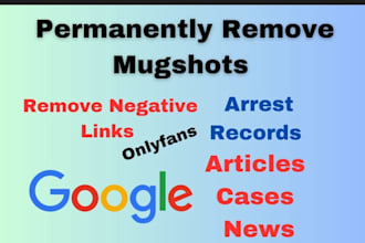 remove mugshot, negative links,leaked, unwanted and onlyfans content under dmca