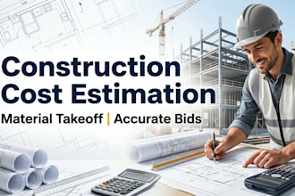 do construction cost estimation and material takeoff for accurate bids