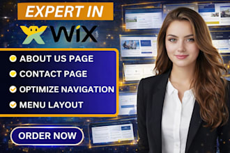 design your wix about us page contact page optimize navigation and menu layout
