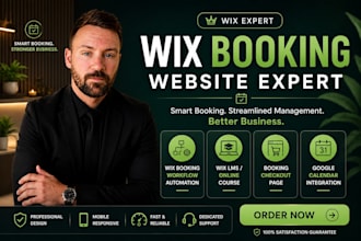 do wix booking workflow automation, lms, booking checkout page, google calendar