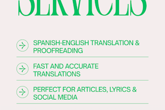 spanish english translation and proofreading