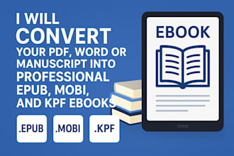 convert your PDF, word into professional epub, ebooks