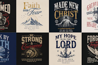 custom bible verse, christian tshirt design in 24 hours