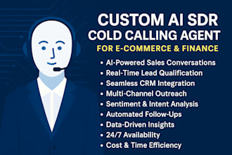 build custom ai sdr, cold calling agent for ecommerce, finance sales automation