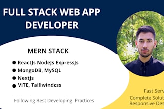 develop custom mern stack web app with high performance and modern UI